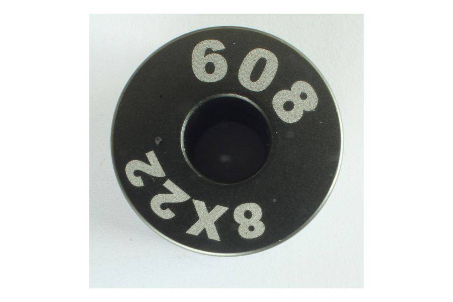 Enduro Bearings 608 bearing inner guide for EB8420 press, black component for bicycle wheel maintenance and assembly.