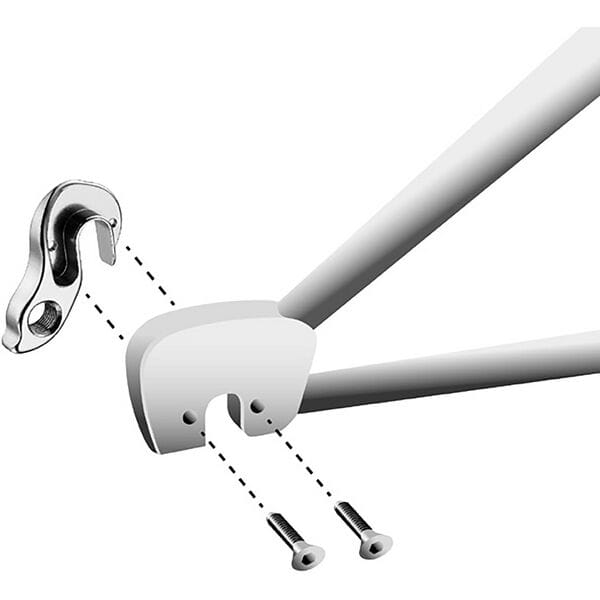 M Part gear hanger for Specialized bikes, durable replacement component, displayed on a white background.