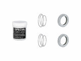 Bontrager DT Swiss 18 Tooth Superlight Star Ratchet Kit for rear hub in silver, compatible with 130-148mm OLD mountain and road bikes.