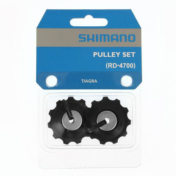 Shimano Tiagra RD-4700 rear derailleur tension and guide pulley set for bike components replacement.