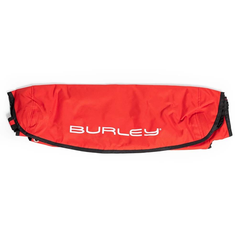 Burley Honey Bee Cover accessory for trailers, weather protection, compatible with models from 2010-2022, shown over a trailer.