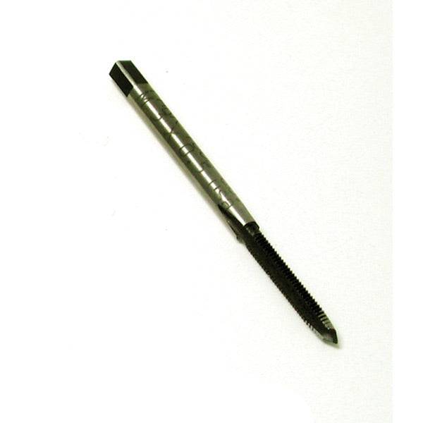 Park Tool TAP-7 frame tap for dropout alignment screws in a workshop setting, used for bike frame maintenance and repair.