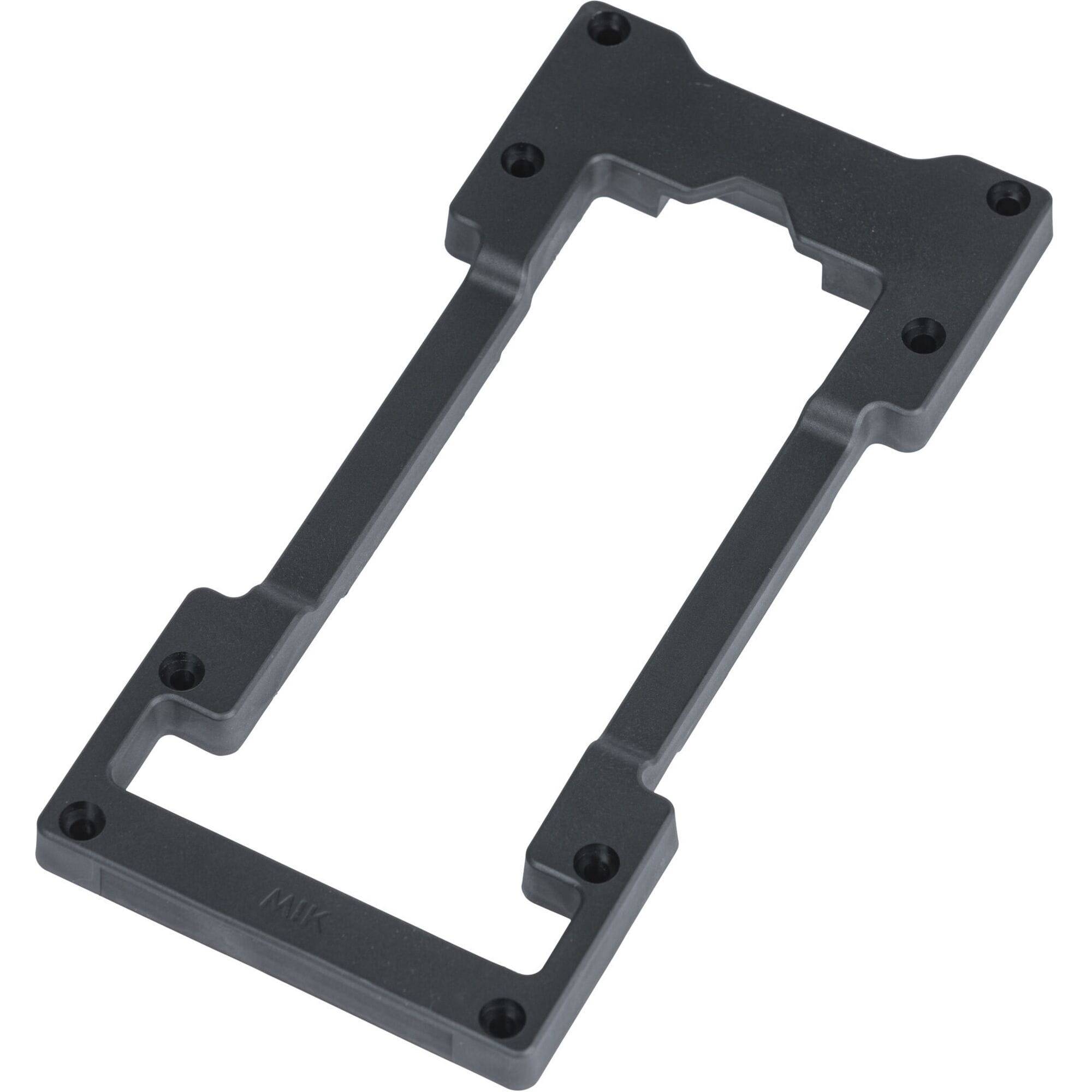 MIK Double Decker Adapter for MIK Plates, bike luggage accessory, shows the black plastic adapter with mounting features.