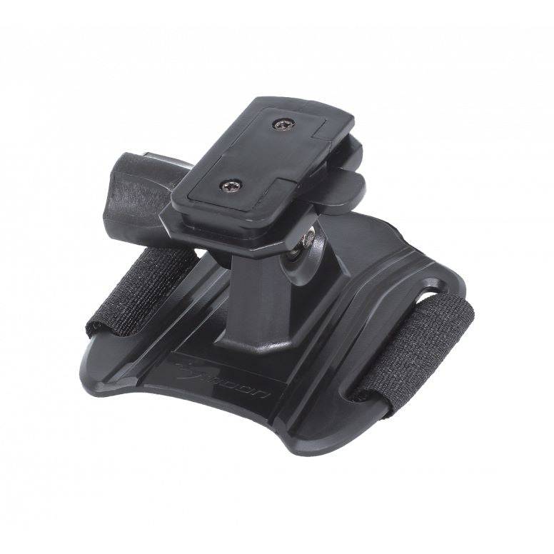 Moon Sport RB-16 helmet mount bracket for Meteor, Vortex, and X-Power lights, designed for secure attachment during outdoor activities