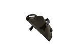 Brooks Scape Saddle Roll Bag in mud green waterproof bikepacking accessory attached to bike saddle, 1.5L capacity.