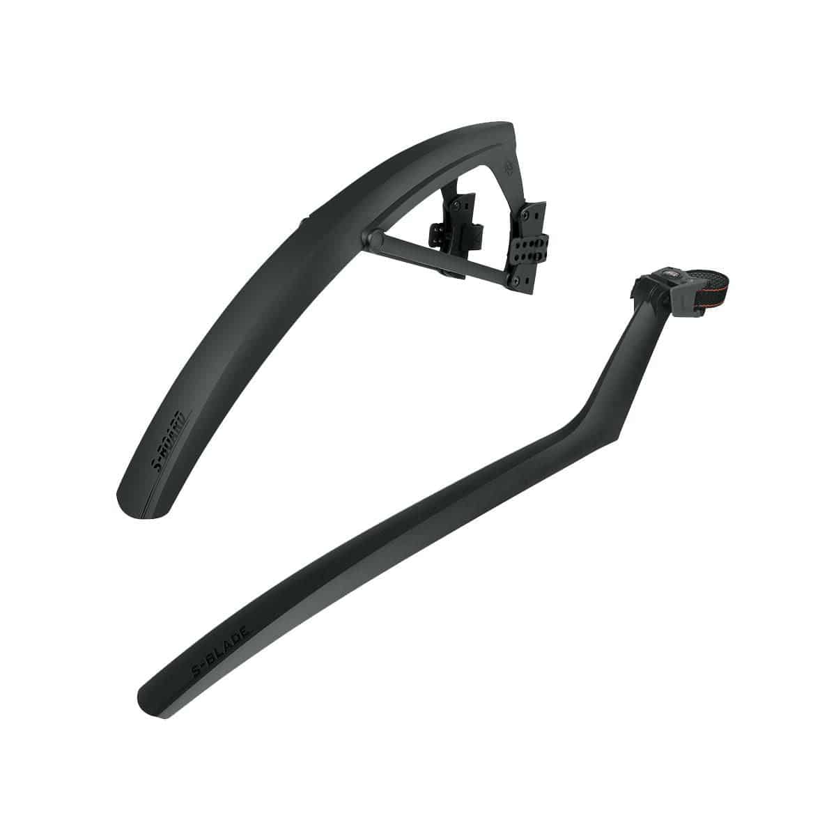 SKS S Board and S Blade mudguard set for 28-inch bike wheels, front and rear, black bike fenders for mountain and road bikes.