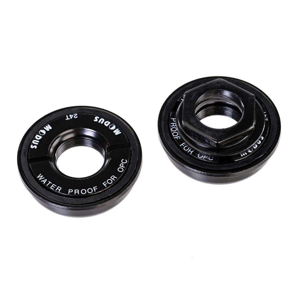4-Jeri Smart Arse BMX bottom bracket with adjustable bearings and 24TPI threading, showing the component installed in a BMX bike