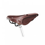Brooks B17 Narrow Carved bike saddle with pressure-relieving cut-out, designed for comfort and performance in cycling components.