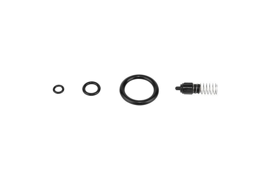 Topeak Spare Check Valve for JoeBlow Twin Turbo Pump, black replacement accessory, shown on pump in close-up image