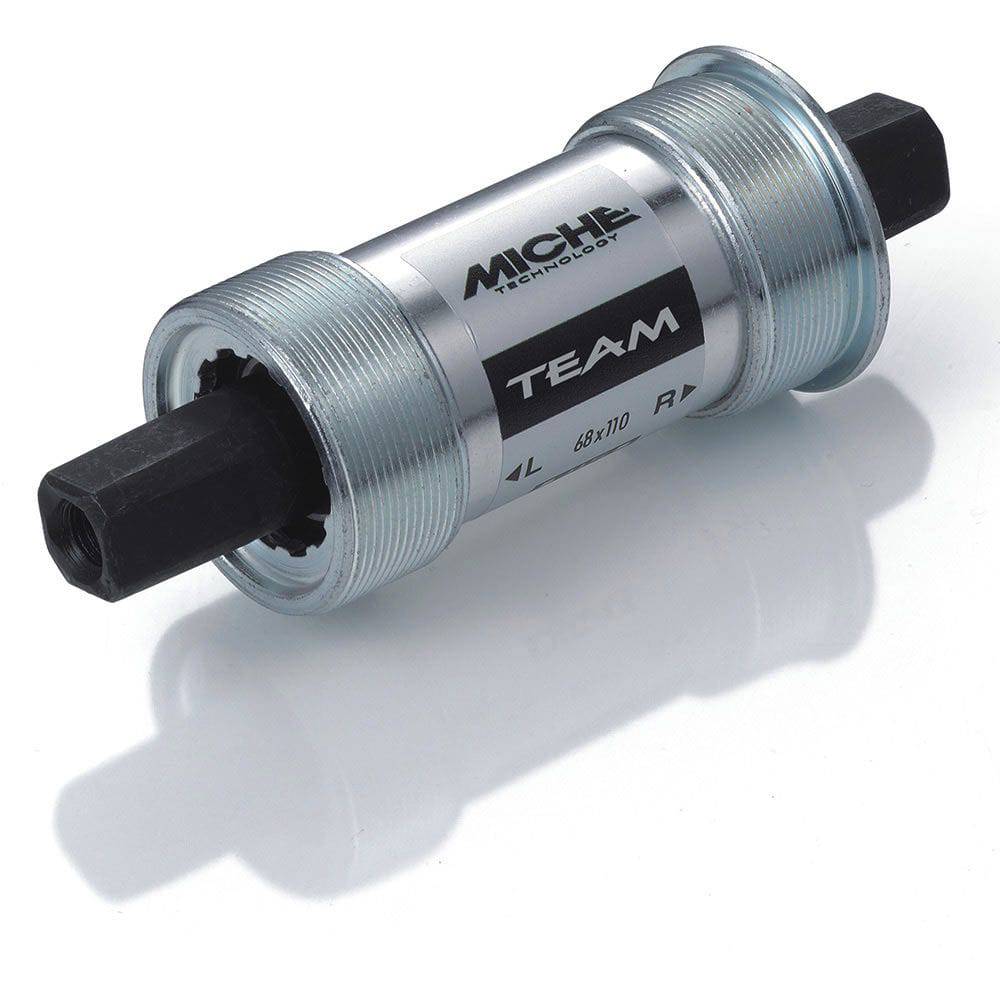 Miche 122mm Team JIS bottom bracket for cycling, showing smooth, durable component for bike performance and installation.