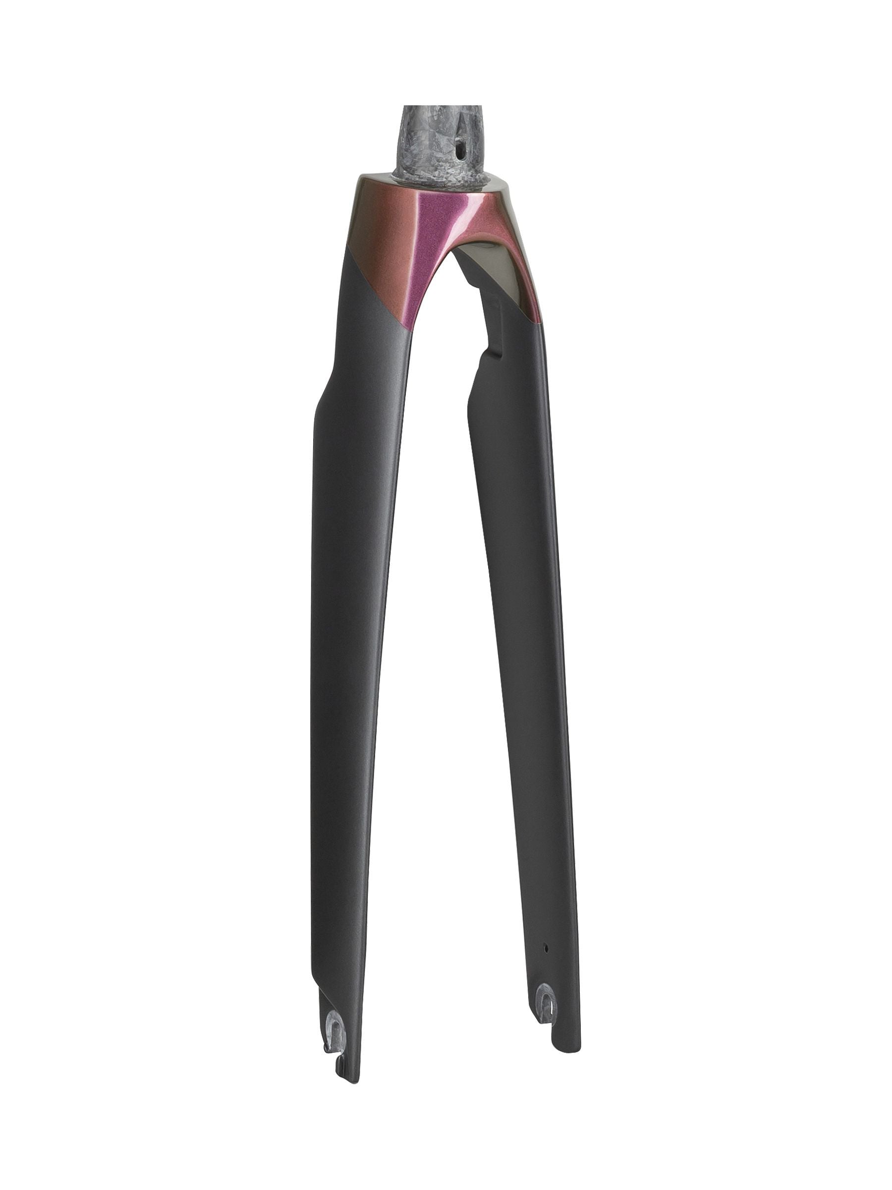 Trek Madone SLR 700C road bike fork showcasing lightweight carbon components for precise steering and high performance.