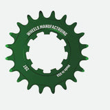 Wheels Manufacturing Solo-XD 20-tooth green aluminum bike cassette cog for SRAM XD/XDR freehub, durable lightweight component.