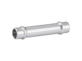 Bontrager Aeolus RSL front hub axle in silver, 100mm old replacement part, showing the sleek metal component for bike wheel compatibility.