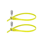 Hiplok Z-Lok armored reusable cable locks twin pack with universal release key, featuring durable metal cables and secure locking mechanism.