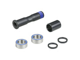 Black Trek Supercaliber 29 main pivot kit for suspension upgrade and replacement, shown with components and hardware.