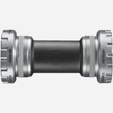Shimano BB-RS501 Italian thread bottom bracket cups for road bike components, showing close-up of the metal cups.