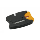 Jagwire Pro hydraulic hose cutter with black aluminum body and replaceable blades, ideal for workshop use.