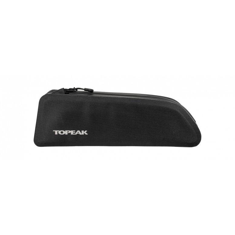 Topeak Fastfuel Drybag II black top tube bike bag with weatherproof design and 0.8L capacity for cycling accessories.