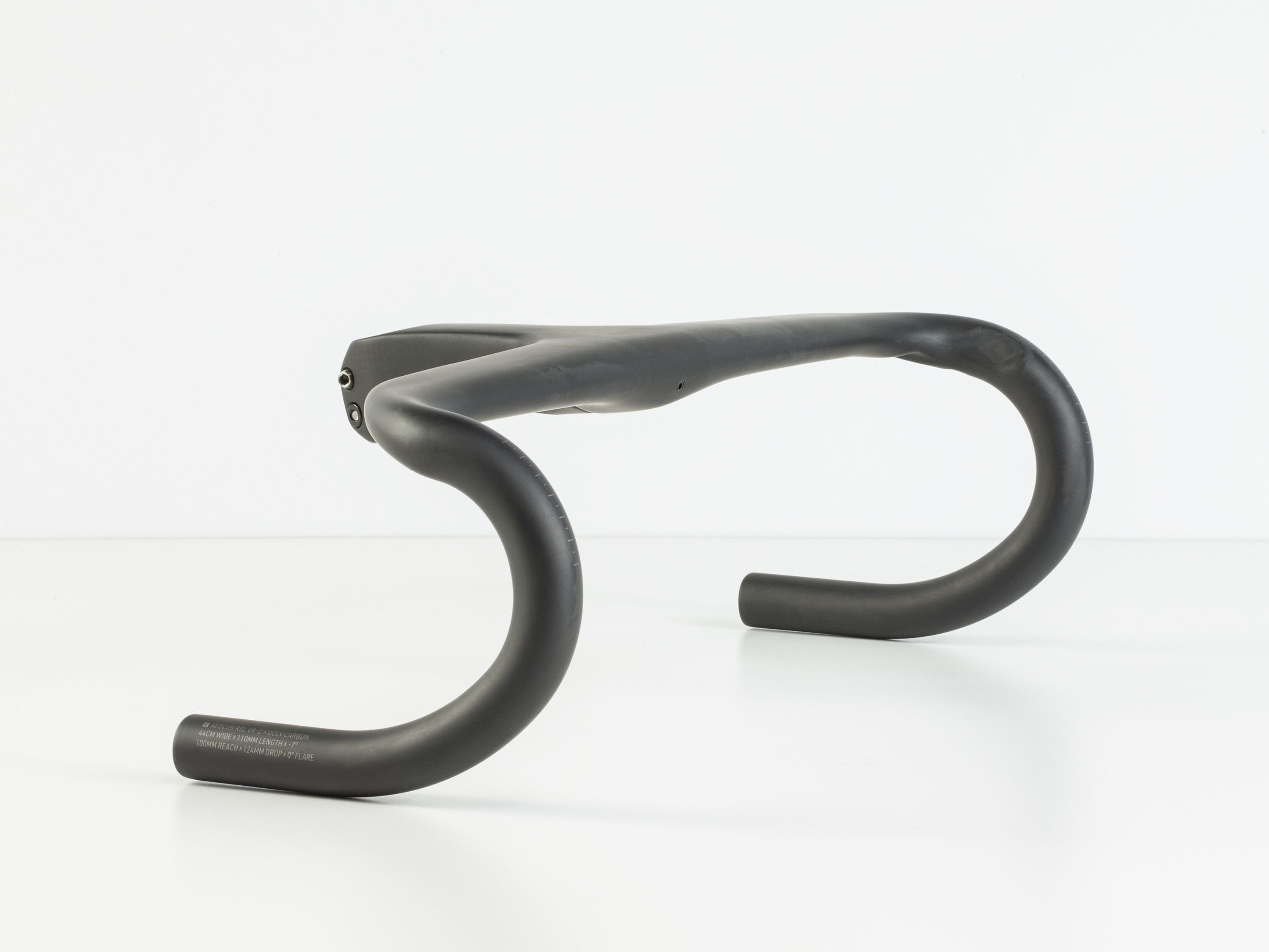 Bontrager Aeolus RSL VR-C road handlebar and stem combo with aerodynamic design, showcasing sleek carbon components for cycling.