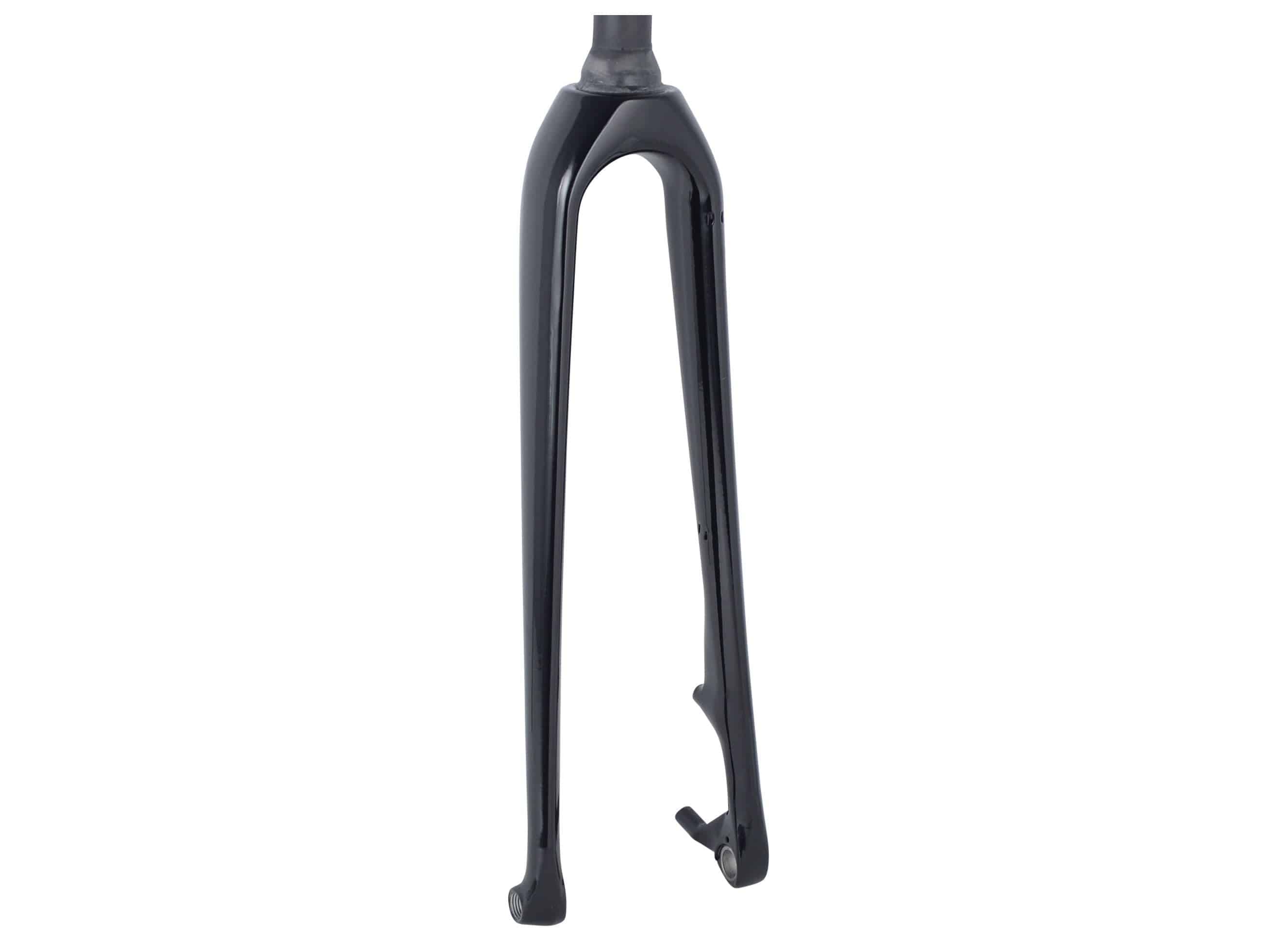 Black Trek Boone 700c disc brake fork with 313mm length and 45mm offset, designed for mountain bike components.
