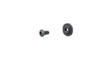 Trek Fuel EX 2020 carbon downtube armor hardware bolts, M4 x 6mm, black, showing the small bolts on the bike component.