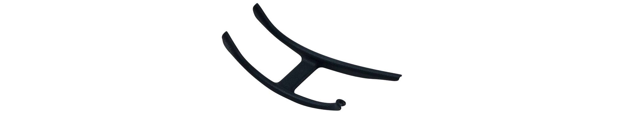 Trek Madone 9 Series black open groove bottom bracket cable guide for smooth cable routing on bicycle components.