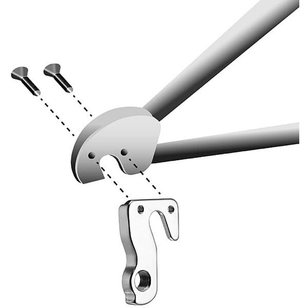 M Part gear hanger for Orbea bikes, durable replacement bike frame protector, component for bike maintenance and repairs.