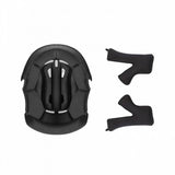 Bluegrass Intox helmet replacement pad kit in black, large size, providing comfort upgrade for motorcycle helmet interior.