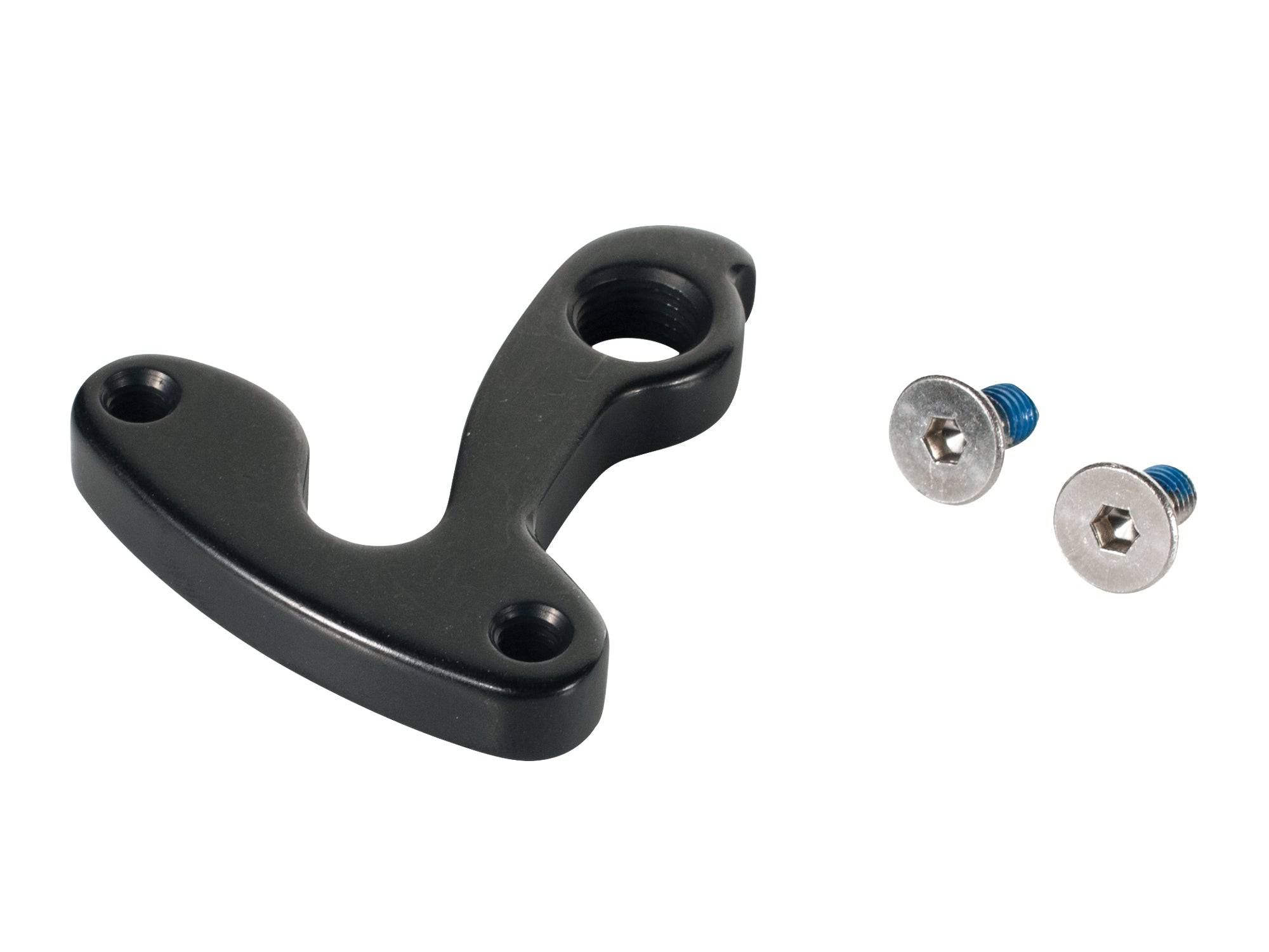 Trek Superfly Elite rear drive side dropout and hanger in black, 135mm quick-release, bicycle component for mountain bike.