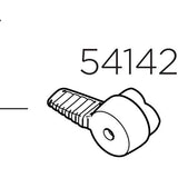 Thule 54142 front hub axle knob replacement for Thule 599 bike rack, showing the black plastic bike rack accessory.