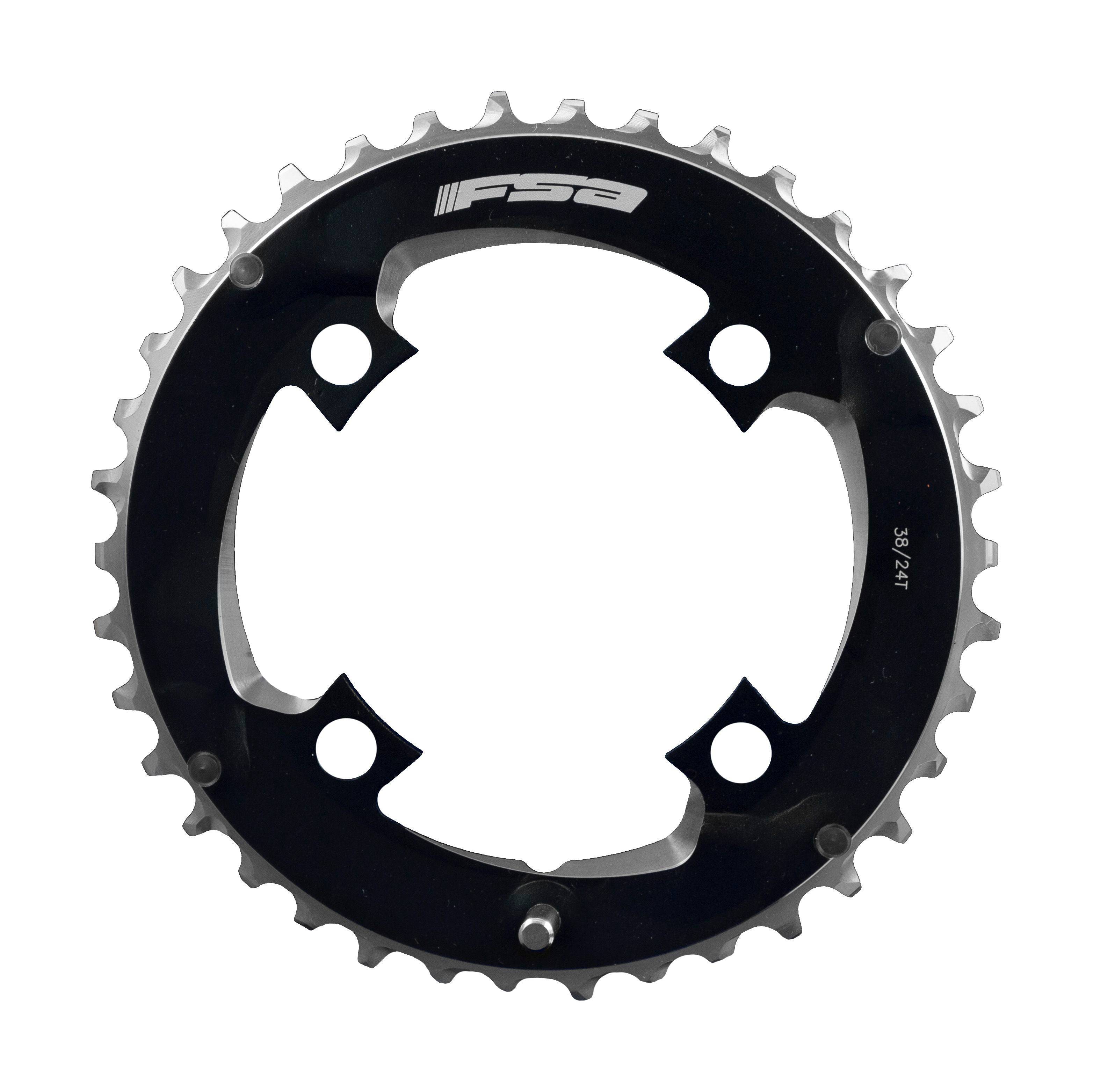 FSA Afterburner Mod MTB Chainring (2x11, 96x38T(24), Black, 4h) | Swinnerton Cycles