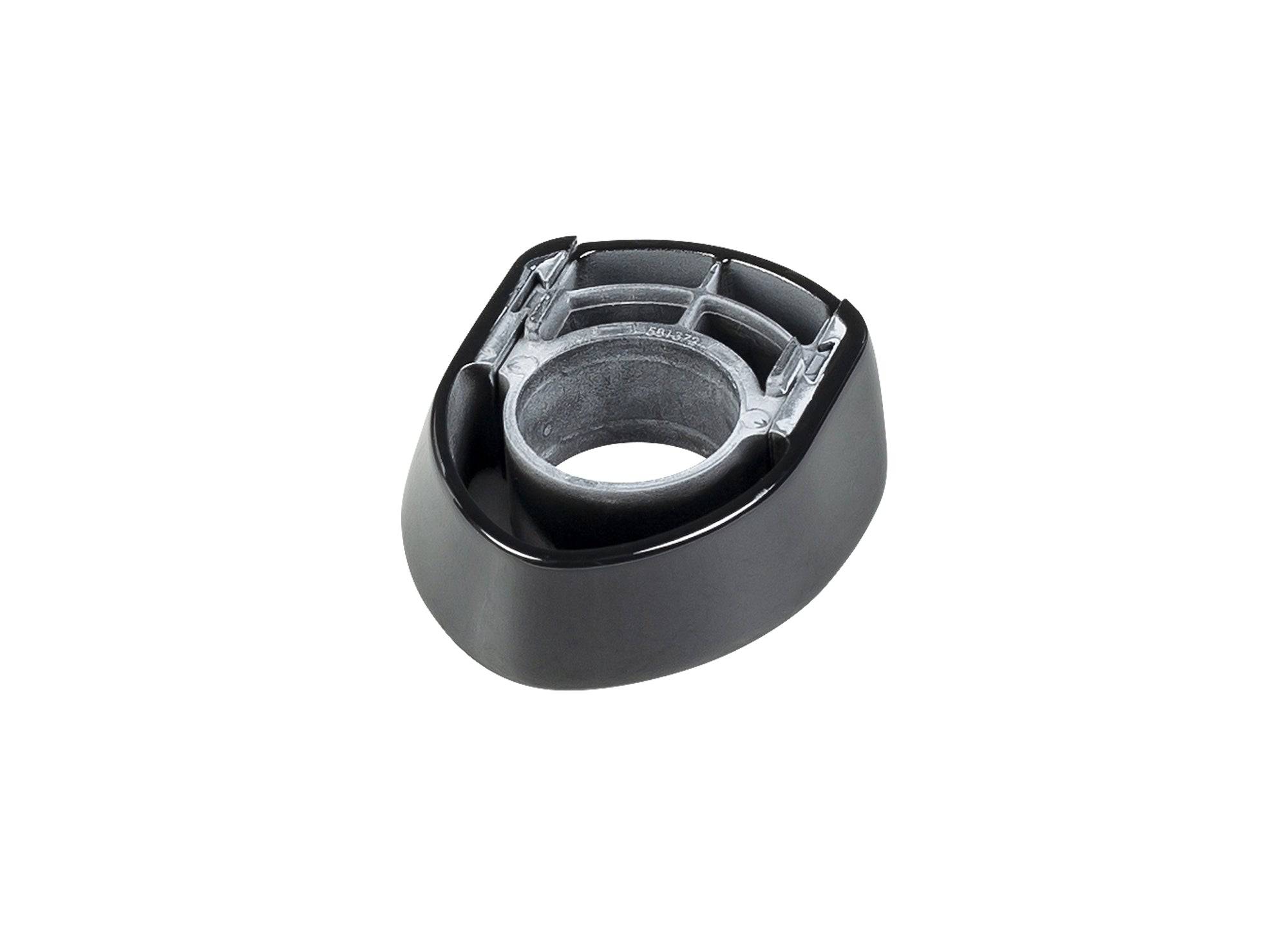 Bontrager Zouma Supreme+ Carbon Smoke headset top cap for bike components, featuring sleek black design with branding detail.