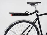 Black M Part Tour AVS seatpost rear pannier rack with AVS compatibility for secure bike bag attachment.