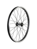 Trek J20C 20-inch kids mountain bike wheels showing durable MTB replacement wheels with black rims and spokes.