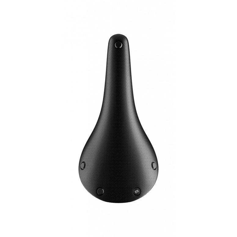 Brooks C15 Cambium All-Weather black steel bike saddle, waterproof and durable, 140mm width, designed for comfortable cycling.