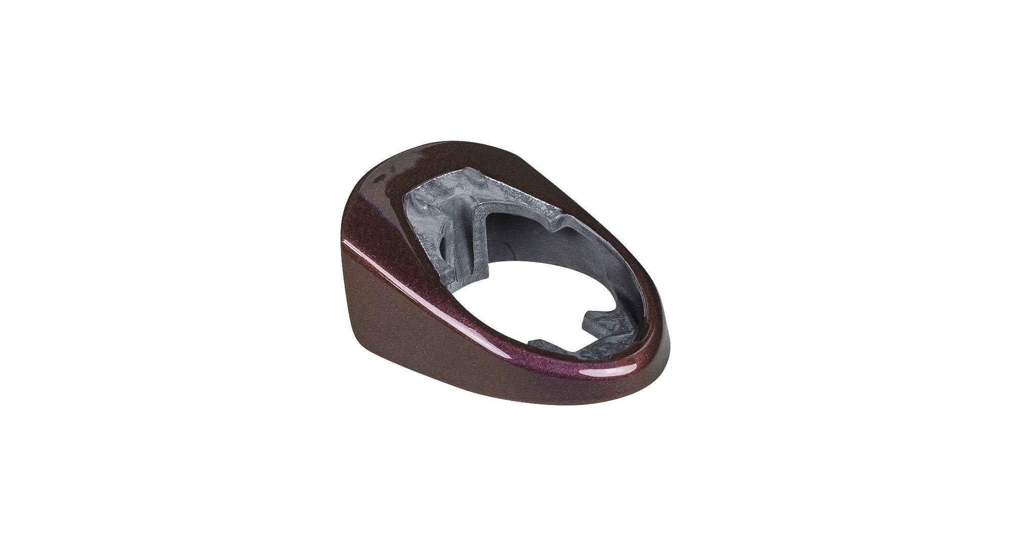Trek Madone SLR painted headset covers, durable spare components for road bike headsets with colorful design.