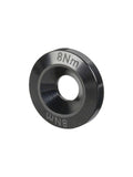 Trek Fuel EXe 29 bike component with black rocker pivot concave washer, 4mm by 6.5mm replacement part, shown in close-up.
