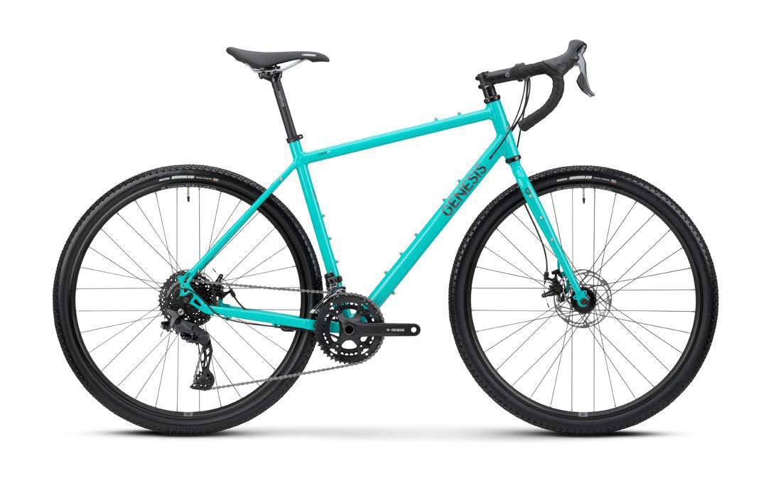 Genesis CDA 20 gravel bike with 700c drop bars, designed for mixed terrain and commuting, featuring a sturdy frame and versatile tires.