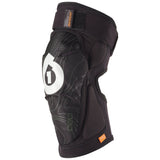 SixSixOne DBO knee protection pads for downhill and all-mountain biking, showing padded knee guards with adjustable straps.