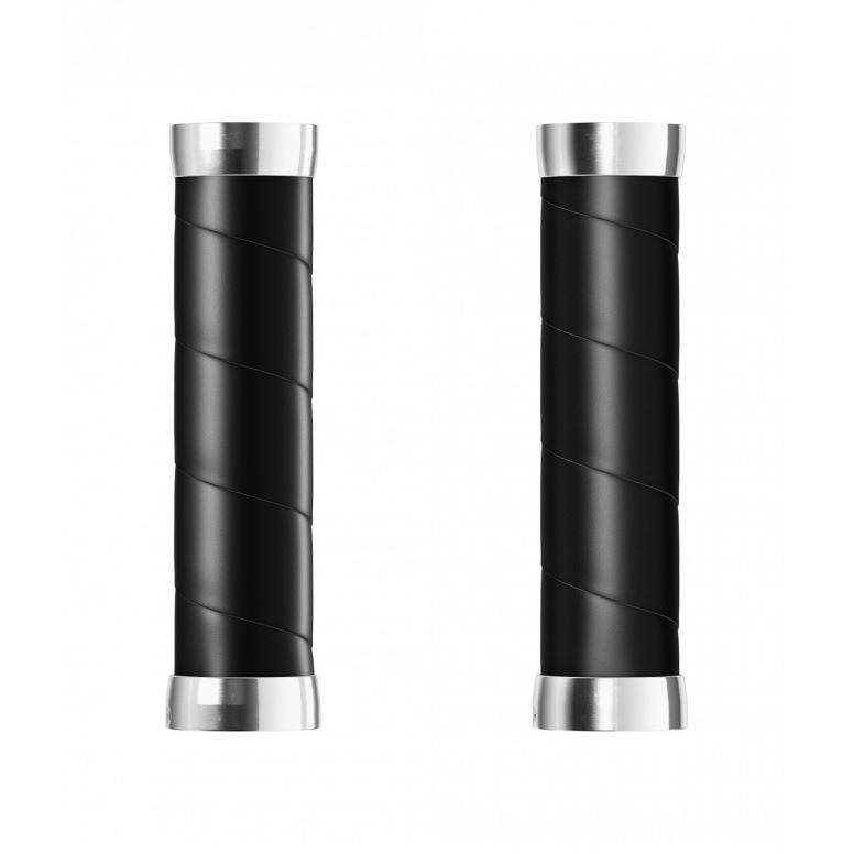 Brooks Slender leather bike handlebar grips with aluminium core and replaceable tape for comfortable cycling.