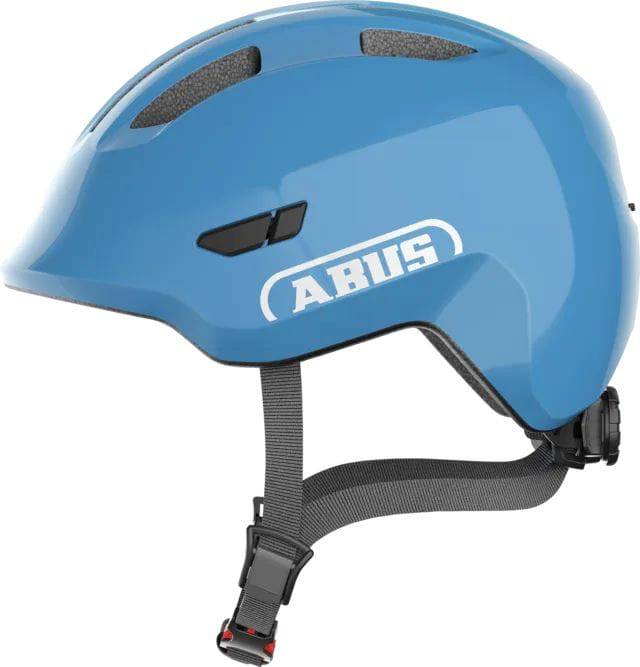 ABUS Smiley 3.0 kids cycling helmet with adjustable fit, deep protection, available in six colors, shown in a vibrant image