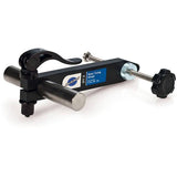 Park Tool DT-3 rotor truing gauge for TS-2 wheel truing stand, used for precise disc brake alignment in bike workshops.