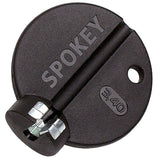 Rixen-Kaul Spokey Pro 3.40 wheel tool in black, a professional spoke nipple wrench used for bike wheel maintenance.