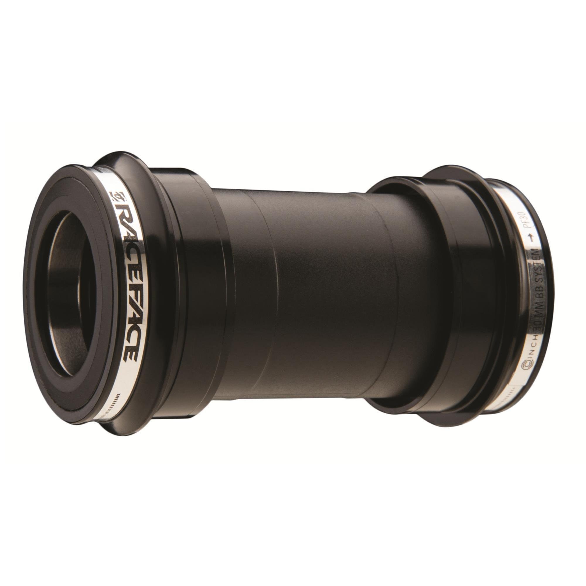 Race Face Cinch PF30 bottom bracket for MTB, 83mm length with 30mm external seal, showing the sealed bearing and installation details.