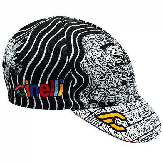 Cinelli Louie Cordero Lolobuko cap, artistic cycling and casual headwear with vibrant design and comfortable fit.