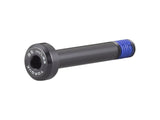 Trek aluminum shock mount fastener for full-suspension bike frame components, metallic finish and threaded design.