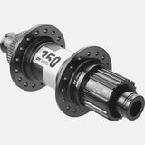 DT Swiss 350 Classic rear disc hub with Centre-Lock, 142x12mm Micro Spline, 28 spokes, black color, bike component.