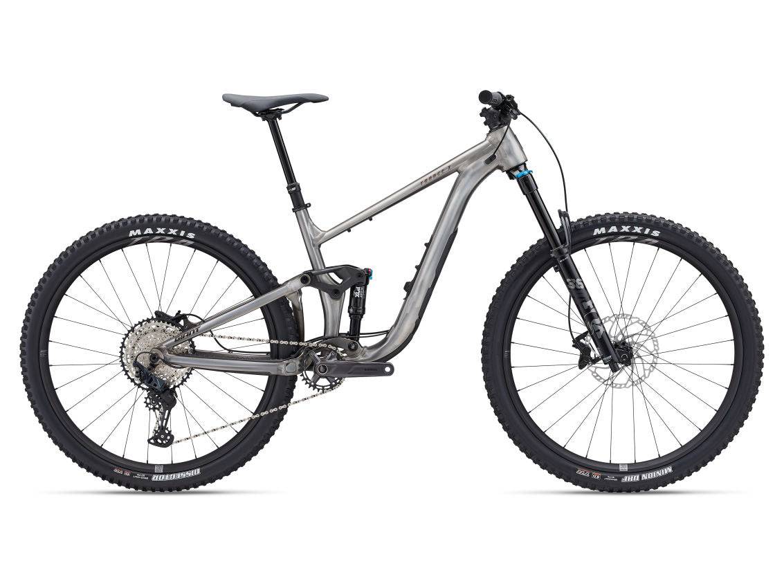 Giant Trance X 1 mountain bike with 140mm rear suspension, 150mm fork, and adjustable geometry on a trail.