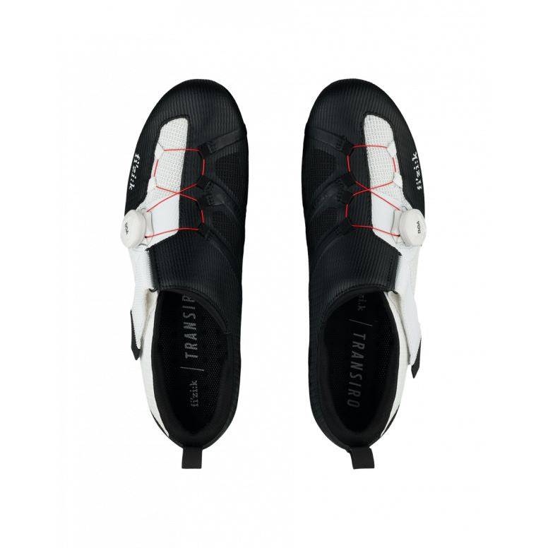Fizik R3 Transiro road cycling shoes with carbon sole and BOA closure system, shown from a side view.