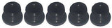 ROTOR Track Bolt Set 5Bolts Steel Black (Threaded Spider) | Swinnerton Cycles